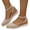 White, variant on Women's Espadrilles Suede Platform Sandals Lightweight Closed Toe Wedge Mules with Ankle Strap Slip On Casual Dressy Shoes White Size 9