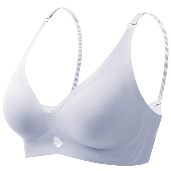 AINIYS Soft Cup Bra Secure Fit Bra for Women Breathable Everyday Bras Bralette Thin Fabric Bralettes Wireless Light Blue M