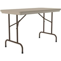 UrbanPro 29" Metal & Plastic Resin Folding Table in Mocha Granite Gray