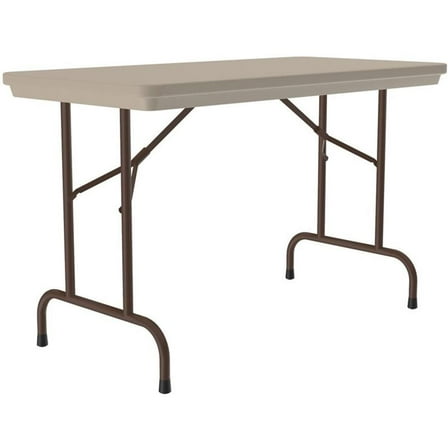 UrbanPro 29" Metal & Plastic Resin Folding Table in Mocha Granite Gray