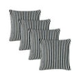 thumbnail image 4 of Ox Bay Hampton Set of 4 Blue/White Transitional Striped 22" x 22” Cotton Adult Decorative Throw Pillow, 4 of 6
