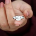 thumbnail image 5 of Rosec Jewels 8 MM Asscher Cut Moissanite Solitaire Engagement Ring in Petal Prong Setting, 18K White Gold, US 4.50, 5 of 9