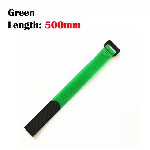 10-300 Pcs Sangles en Nylon Réutilisables à Crochet et Boucle, Ruban de Fixation Inversé Coloré, Attaches de Câble Autocollantes, Lot d'Enroulements, Attaches Fixes, Bricolage Vert x 500mm 20 Pcs