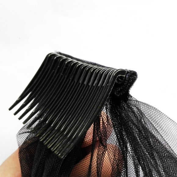 Black Two Layers Wedding Veils Black Two Layers Wedding Veils With Comb Lace Tulle Short Bridal Veil Accessories For Wedding Halloween Party