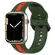 thumbnail image 1 of Correa de silicona para Apple Watch (42 mm/44 mm/45 mm/49 mm militar verde rojo), 1 of 9