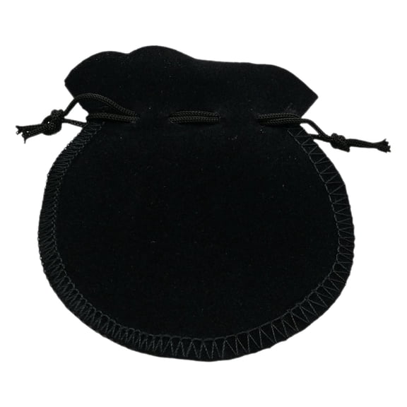 1 Pc Velvet Bags, Calabash Shape Drawstring Jewelry Pouches Small Candy Gift Bags for Spring Festival Valentine's Day Mother's Day Wedding Birthday Party Favors, 2.75x3.14 Inch, Black
