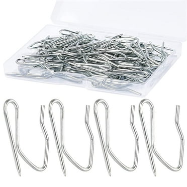 Sharp Pointed Ends Drapery Hooks, Heavy-Duty For Curtain Tracks And Roman Poles, 58PCS UV Resistance Curtain Hooks With Professional Durability And Easy Setup