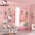 thumbnail image 5 of Sanrio Hello Kitty gatito de dibujos animados cortinas opacas hogar habitación estilo princesa dormitorio acabado cortina tapiz de tela, 5 of 5