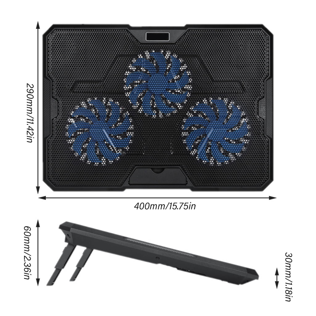 Portable Laptop Cooling Pad Radiators Stand with 3 Adjustable Height Keep Your Notebook Cool and Stable