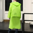 thumbnail image 3 of Xfvqtps Adult Mens and Womens Raincoat with Hooded Long Adjustable Drawstring Solid Color Reusable Button Transparent Waterproof Cycling Hiking Rain Jackets Rain Poncho Green, 3 of 4
