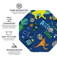 thumbnail image 4 of Disketp Dinosaur In Space Funny Coasters,4 Pcs Leather Coasters With Holder, Perfect Housewarming Hostess Gifts,Protect Furniture From Water Marks Scratch, 4 of 9
