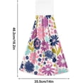 thumbnail image 3 of SKYSONIC Wild Flowers Hanging Tie Towels 2 Pieces, Absorbent Hand Towels Tea Bar Dish Dry Towels for Kitchen Bathroom Home Decor,14" x18.2", 3 of 7