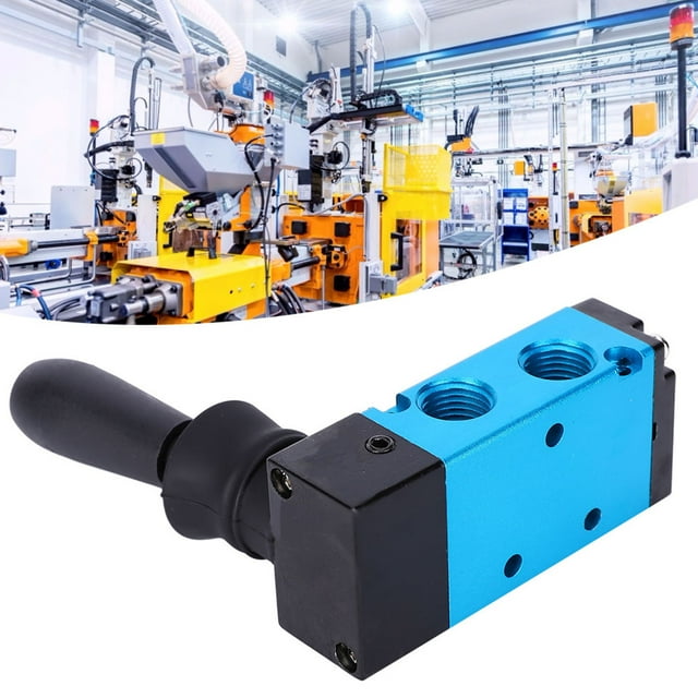Hand Push Valve, 4H210-08 1/4in Strong Sealing Hand Lever Pneumatic Valve Fine Thread For Technical Staff For Industrial Equipment