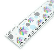 Unicorn Pony Rainbow Pink 12 Inch Standard and Metric Plastic Ruler