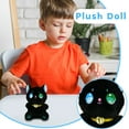 thumbnail image 3 of Adorable Black Cat Plush Toy with Colorful Embroidered Eyes, Soft Stuffed Animal for Kids & Collectors, 8 Inches, 3 of 4