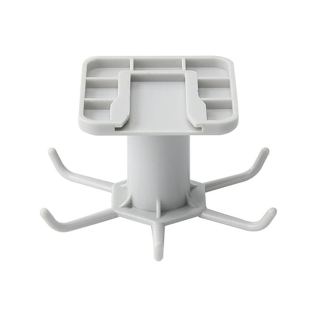 kurtrusly Kitchen Hanger Self-adhesive Replacement Solid Color Rotatable 6 Claw Detachable Cup Brush Rack Holder Accessories Grey 1Set