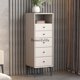 thumbnail image 4 of Cómoda minimalista italiana, dormitorio moderno y sencillo, pequeño apartamento contra la pared, gabinete de almacenamiento de madera maciza, 4 of 4