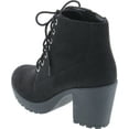 thumbnail image 3 of SODA Women's Second Faux Leather Lace Up High Chunky Heel Ankle Booties, 3 of 7