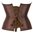 thumbnail image 3 of Corset Top For Women Bustier Lingerie for Women Stain Overbust Vintage Waist Cincher Brown M, 3 of 5