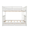 thumbnail image 5 of [Luckynote]Full-Over-Full Bunk Bed with Ladders and Two Storage Drawers (White), 5 of 10