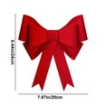 thumbnail image 3 of Honeeladyy Red Christmas Wreath Bows, 7.87"x9.44", for Garland, Gifts, Parties, Indoor/Outdoor Holiday Decor, 3 of 6