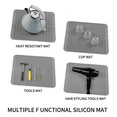 thumbnail image 4 of Estera de secado de platos de silicona para uso múltiple, fácil de limpiar, respetuosa con el medio ambiente, estera de silicona térmica, gris, 4 of 5
