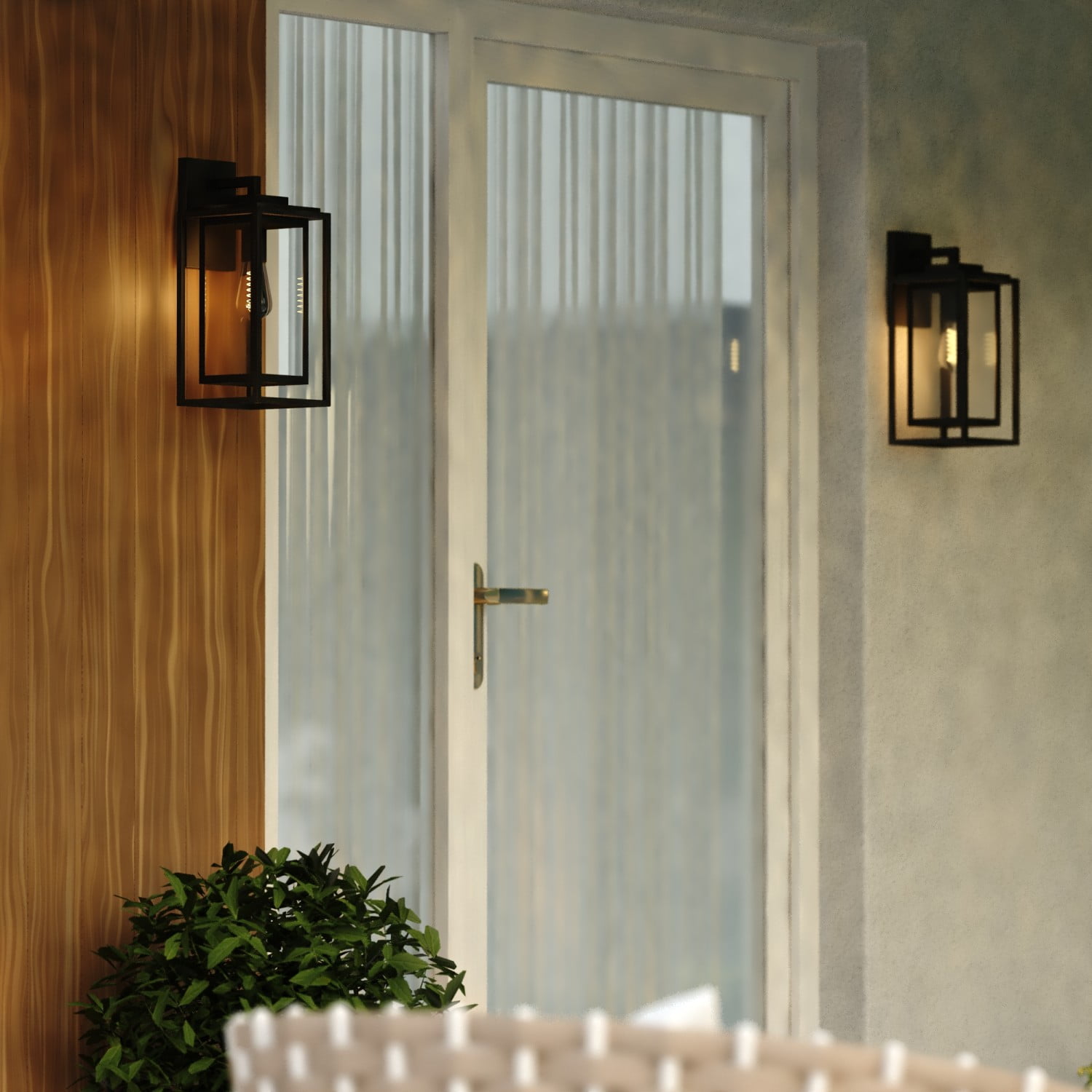 Filmore 1 Light Textured Black Transitional Outdoor Wall Lantern Clear Glass