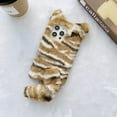 thumbnail image 3 of Allytech Furry Case Cover for Apple iPhone 15 Pro, Cute Tiger Design Back Cover Faux Fur Fashionable Shockproof Slim Fit Phone Case for Apple iPhone 15 Pro - Brown, 3 of 5