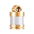 thumbnail image 2 of Urna de cristal de acero inoxidable con colgante, contenedor de perfume de moda, joyería de cremación, Dorado, 2 of 9