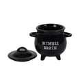 thumbnail image 2 of Halloween Witch Cauldron - Ceramic Candy Jar Bowl, Spooky Party Decoration Centerpiece with Wooden Spoon, Witch Brew Treat Container for Holiday Dress-Up, 2 of 6