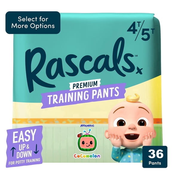 Rascals Premium CoComelon Absorbent Potty Training Pants 4T-5T, 36Count