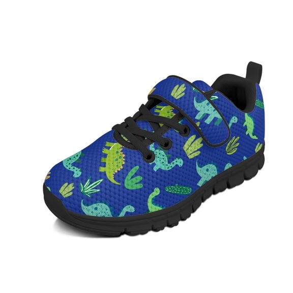 Pointodoor Rainbow Web Shoes for Kids Boys Size 1 Causal Single Buckle Sneakers Anti Slip Rubber Sole Running Tennis Lightweight Knitted Mesh Athletic Shoes