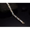 thumbnail image 2 of Pulsera de terapia magnética elegante pulsera de acero joyería terapéutica plateada y chapada en oro, 2 of 3