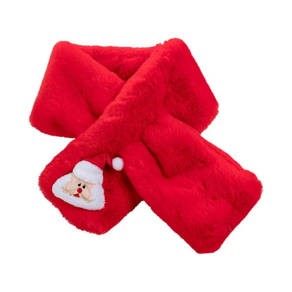 WHAMVOX 1Pack Red Imitation Hair Scarf for Baby Warmth Outdoor Activities 11.8X4.3X1.2in