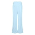 thumbnail image 6 of Lovskoo 2024 Yoga Pants Women Solid Color Comfortable Lounge Pants Casual Wide Leg Sports Pants Long Pants Light Blue M, 6 of 8