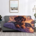 thumbnail image 2 of Fotbe Puppy Lying On A Cloud Manta de Franela con Estampado, Manta Ultrasuave para Cama, Sofá, Auto, Hipoalergénica y Antibolitas-50"x40", 2 of 6