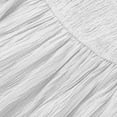 thumbnail image 5 of Guieoi Summer Dresses for Women under $10 Plus Size Wavy-Pleated Sleeveless Asymmetrical Hem Lace-Panel Dress White L, 5 of 6
