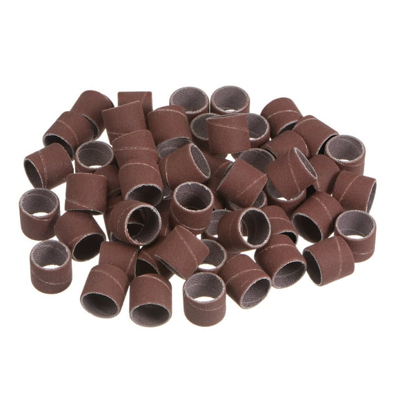 Unique Bargains 50 Packs Sanding Drums 1/2 Inch Mini Sanding Sleeves 400 Grit Sanding Bands for Drum Sander