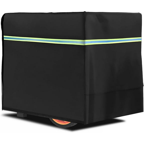 Generator Cover for Outside Waterproof with Reflective Strips 32x24x24 inch Heavy Duty 420D Universal for Most Portable 3000-15000W Generators