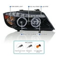 thumbnail image 4 of Spec-D Tuning Black Smoke Projector Headlights + Top LED Strip Compatible with 2006-2008 BMW E90 3-Series 4 Door Sedan, Left + Right Pair Headlamps Assembly, 4 of 6