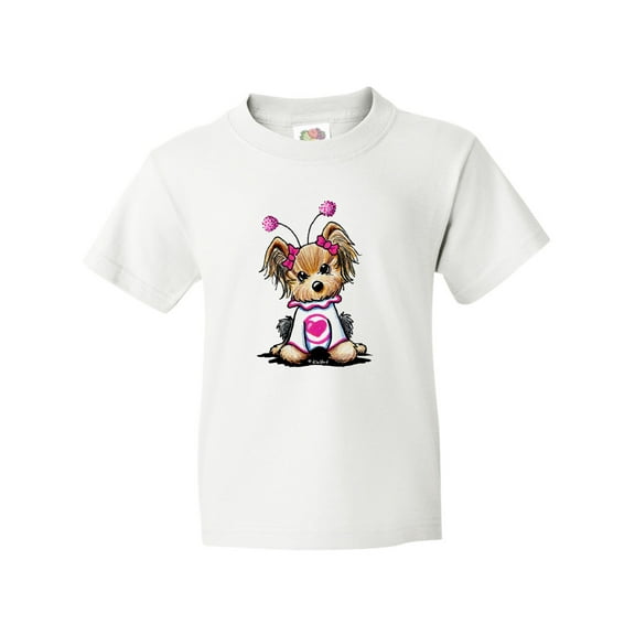 Inktastic Love Bug Yorkie Youth T-Shirt