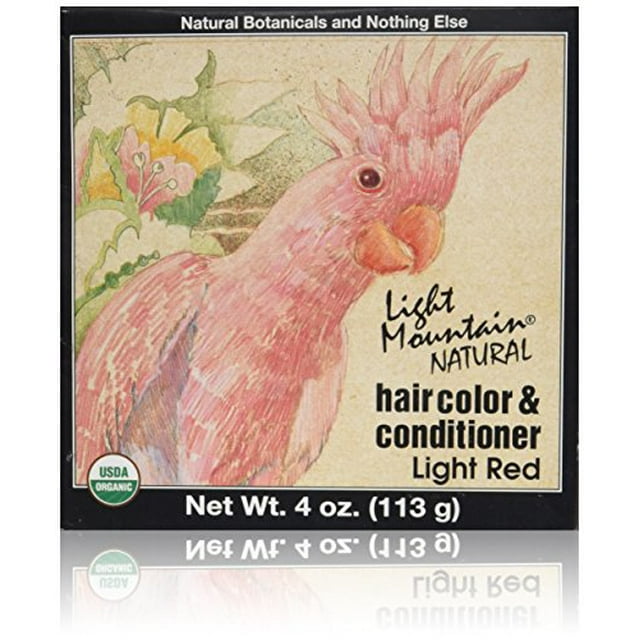 Light Mountain Coloration Capillaire Naturelle et Revitalisant Rouge Pâle - 4 fl oz