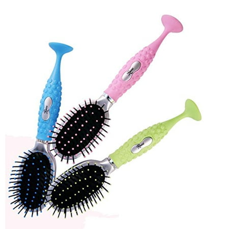 Oval Suction Hairbrush ( Pack of 3 )