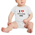 thumbnail image 2 of I Heart Cav-a-Jack Dog Funny Baby Rompers Baby Clothes (White, 18-24 Months), 2 of 5