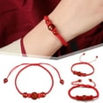 thumbnail image 2 of Chinese Feng Shui Lucky Red String Bracelet Good Luck Red String Rope Bracelet, 2 of 9