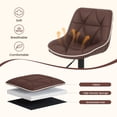 thumbnail image 5 of Set of 2 Adjustable Swivel Counter Height Bar Stools with Back, Modern Armless Upholstered Seat for Kitchen Island Home Bar, 5 of 8