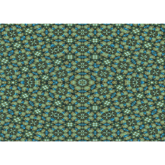 Ahgly Company Indoor Rectangle Patterned Army Green Area Rugs, 8' x 12'