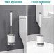 thumbnail image 4 of Toilet Brush Silicone with Holder Wall Mount & Standing Toilet Brush Set Stainless Steel Long Handled Toilet Brush and Quick Dry Holder Set for Bathro, 4 of 5