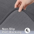 thumbnail image 4 of Smiry Memory Foam Bathroom Rugs 47x24, Non-Slip Bath Rugs and Mats, Soft Absorbent Bathroom Mat for Bathroom Floor Machine Washable, Dark Grey, 4 of 6