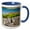 Blue/White, variant on 3drose, Argentina, Santa Cruz. Puerto Deseado, Magellanic Penguins., 11oz Magic Transforming Mug